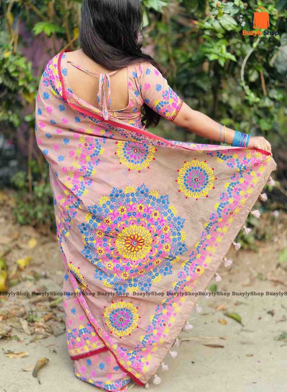 Soft silk saree pink