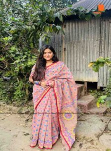 Soft silk saree pink