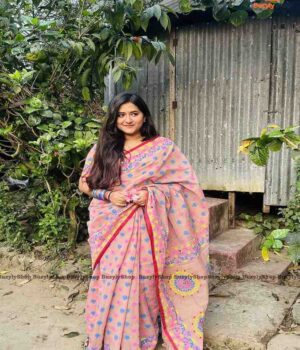 Soft silk saree pink